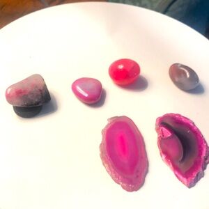 Pink agate set